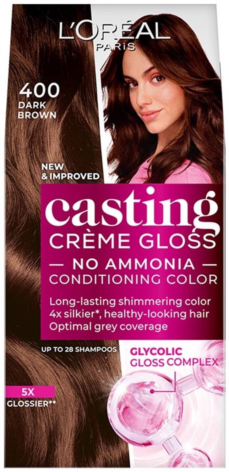 L'Oréal Paris Casting Creme Gloss With Glycolic Gloss Complex ,  400 Dark Brown deal from flipkart