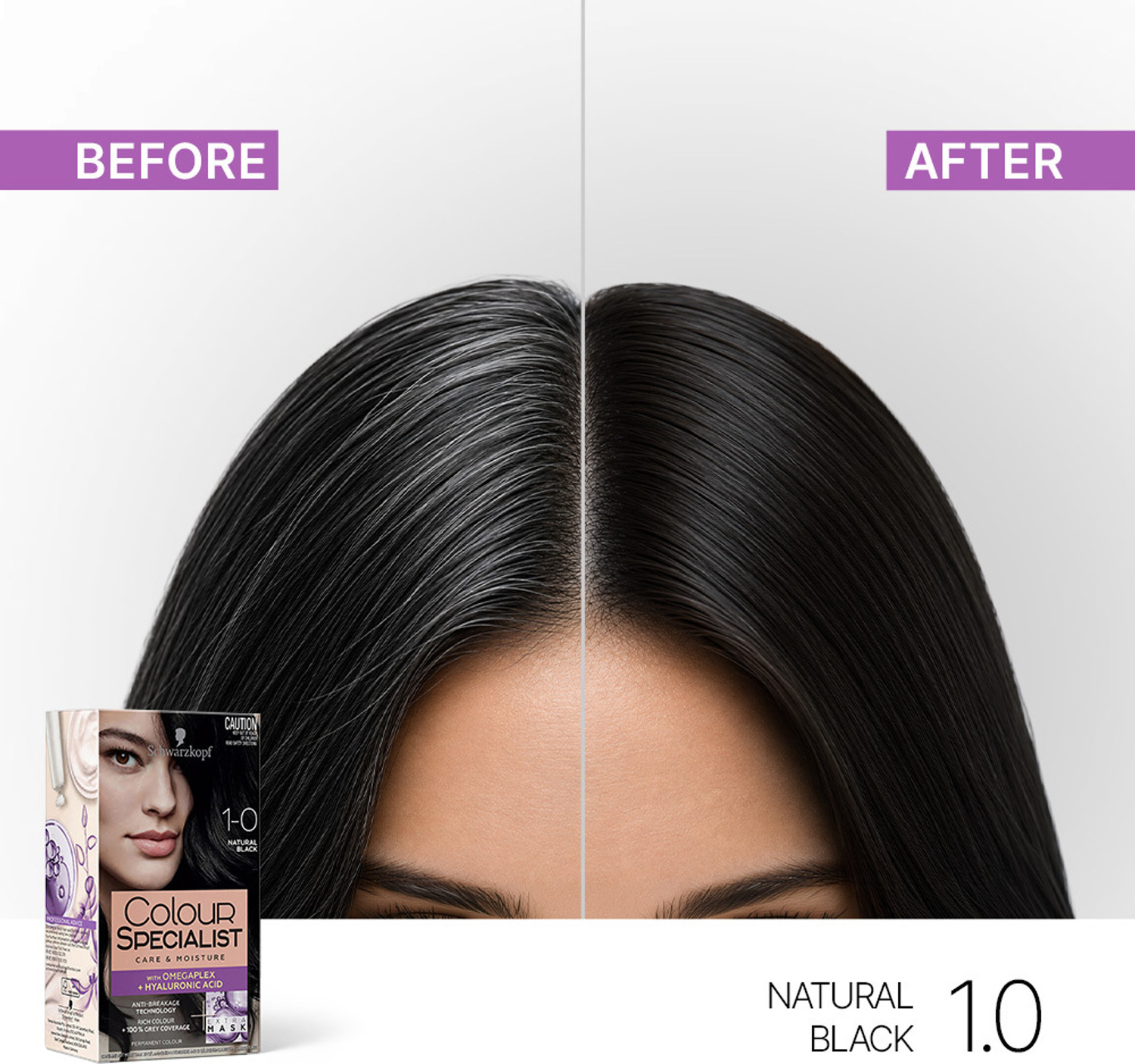 Image of Schwarzkopf Colour Specialist Permanent Hair Colour , 1.0 Natural Black.
