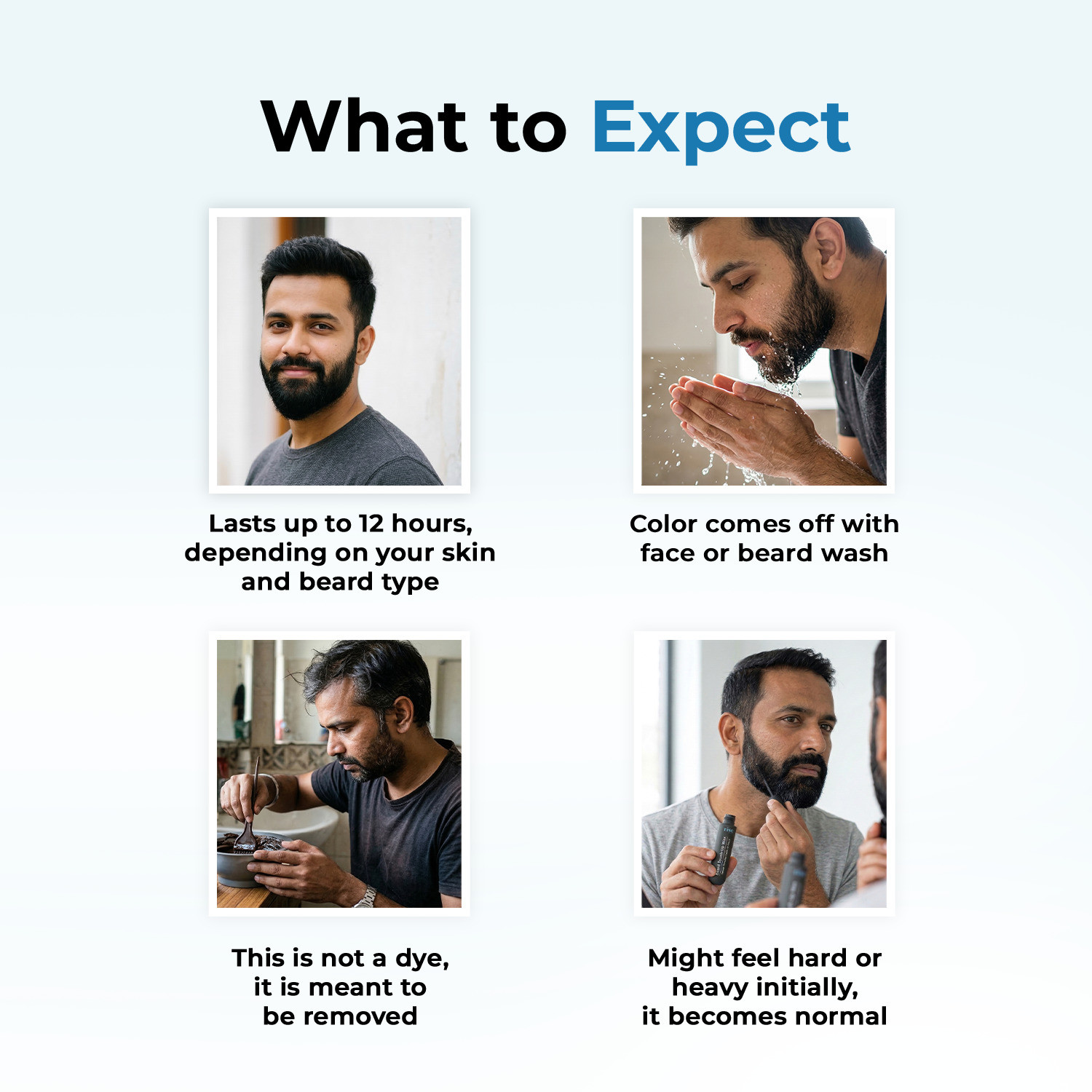 Image of Rise for Men Beard Touch-Up Wax | Quick Grey Hair Fix | Apply In One Minute , Black
