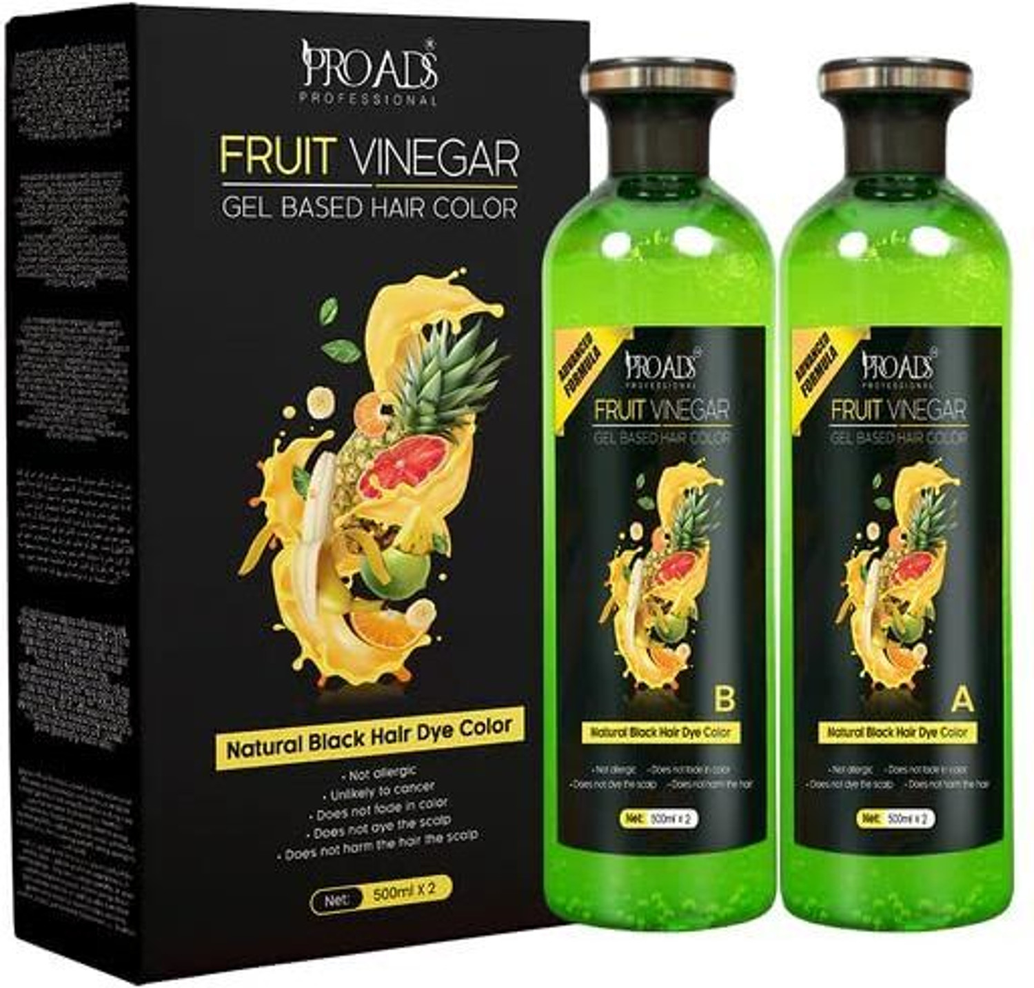 Image of PRO ADS FRUIT HAIR GEL COLOR , BLACK