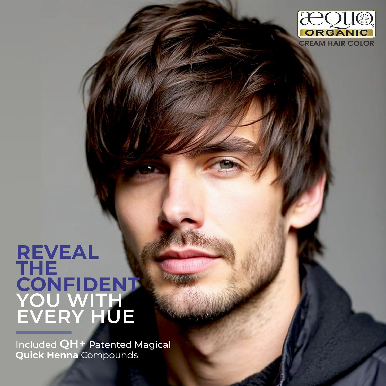 Image of Aequo Organic Permanent Hair Color, Men 5N Light Brown Hair Colour Kit, 170ml , Light Brown