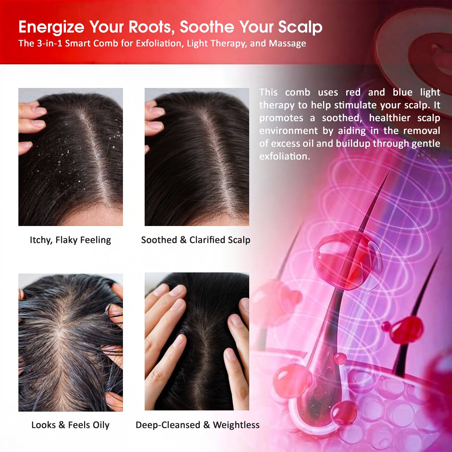 NARISTHA Electric Scalp Massager with 2 in 1 Hair Oil Applicator - Image 5