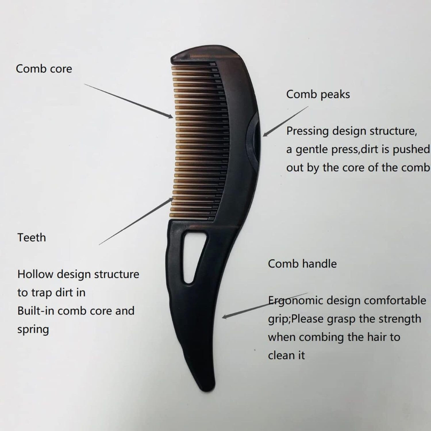 Image of SIMESTICH Hair Oil Applicator Comb with Liquid Dispensing Button | Scalp Massage Comb