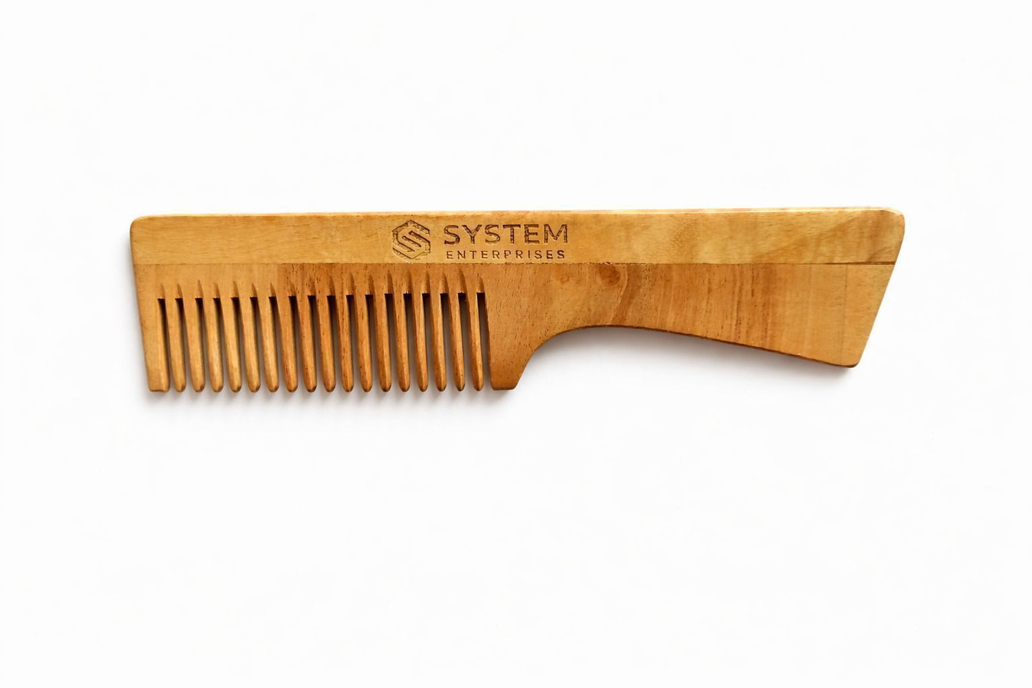 Image of Faigy Kacchi Neem Wood Comb - Natural Haircare Infused with Neem Oil & Herbal Extracts