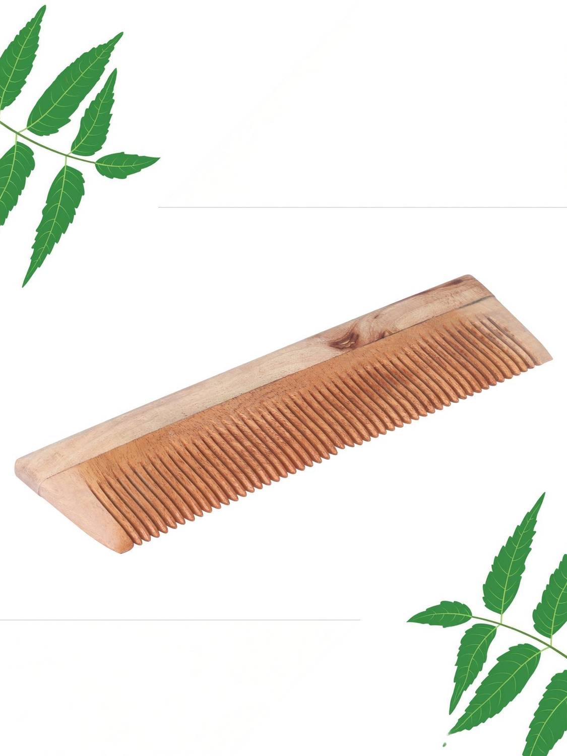 averX Kacchi Neem Wood Comb - Natural Haircare Infused with Neem Oil & Herbal Extracts