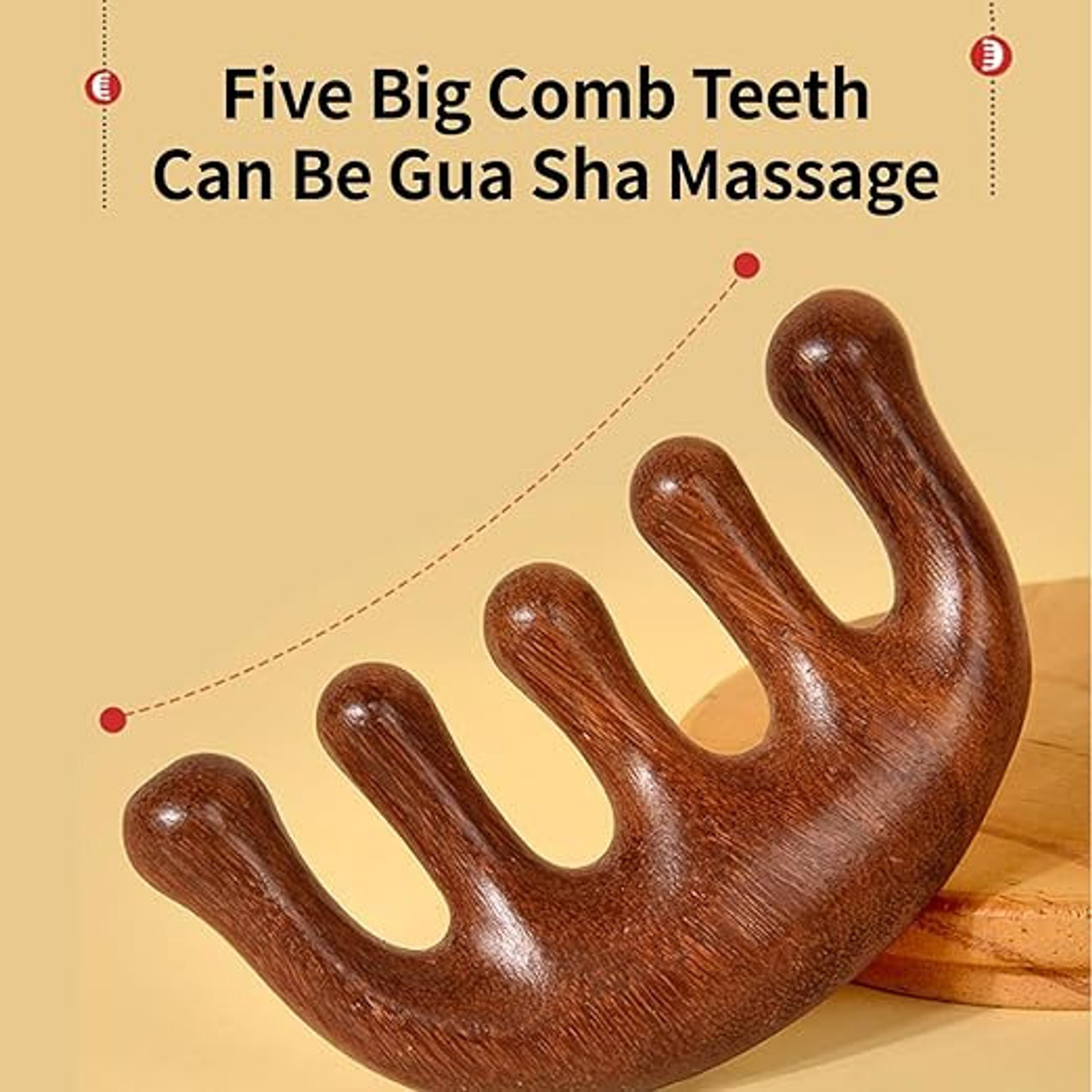 Image of GOSK Enterprise Wood Scalp Massager Comb For Hair Growth Hair Accessories Hair Care Comb