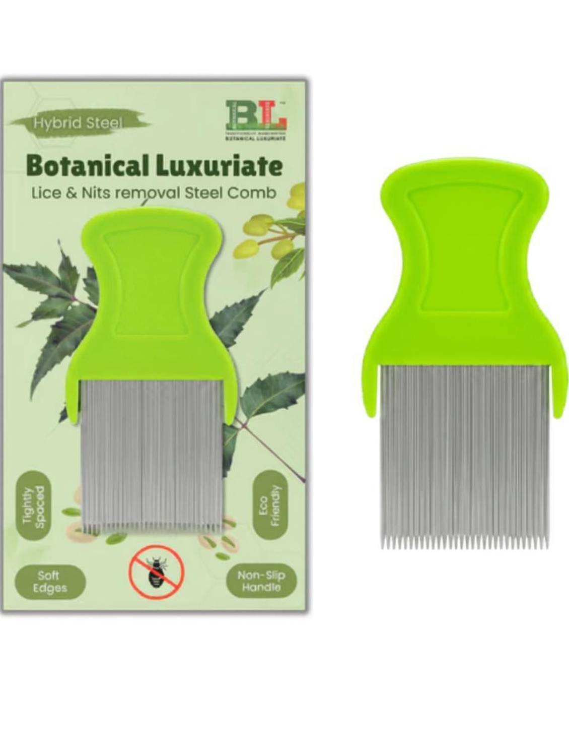 Botanical Luxuriate HYBRID LICE & NITS STAINLESS STEEL COMB