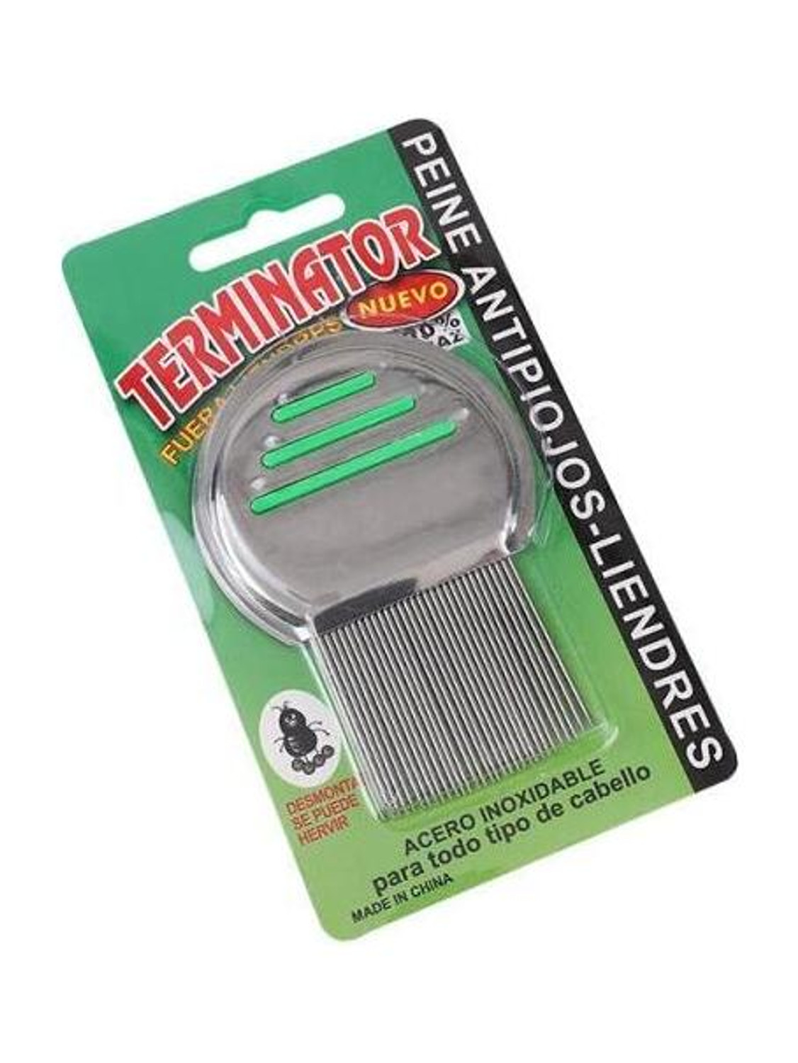 Image of SAIM Lice Comb For Hair Fine Metal Teeth Head Lice Remover Product Nit & Egg Remover