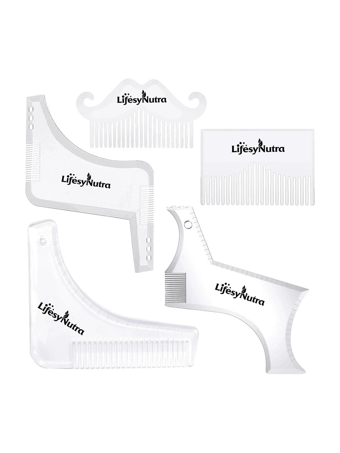 Lifesy Nutra Beard Shaper Tool shaping scale template tool set With Ultra-Slim Pocket Comb