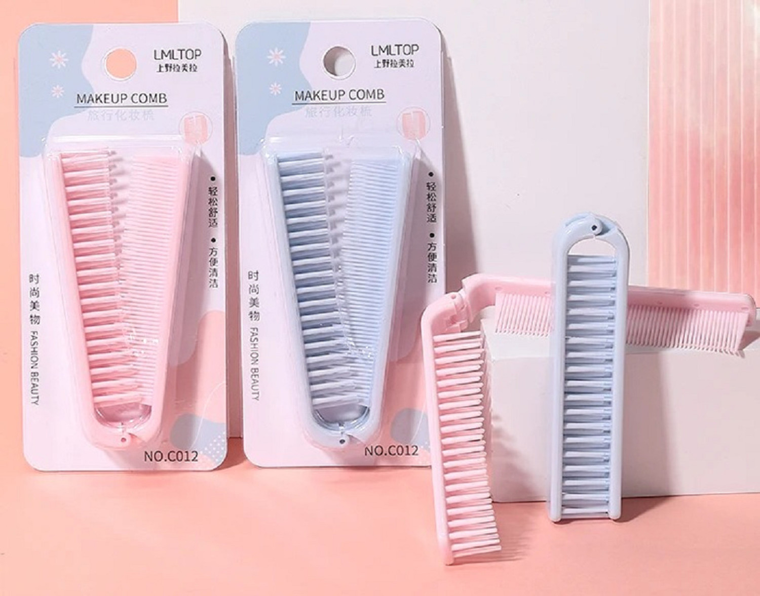 Image of Nyamah sales Travel Friendly Folding Pocket Comb Double Sided Portable Mini Pocket