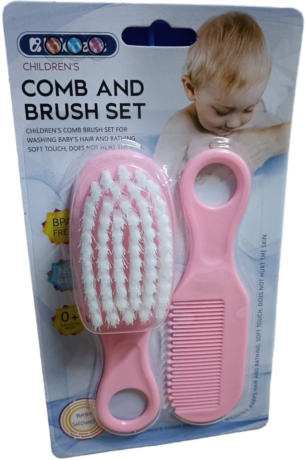 Image of MICASHU Newborn Baby Soft Bristle Hairbrush & Comb Set, HairCare for Babies & Infants
