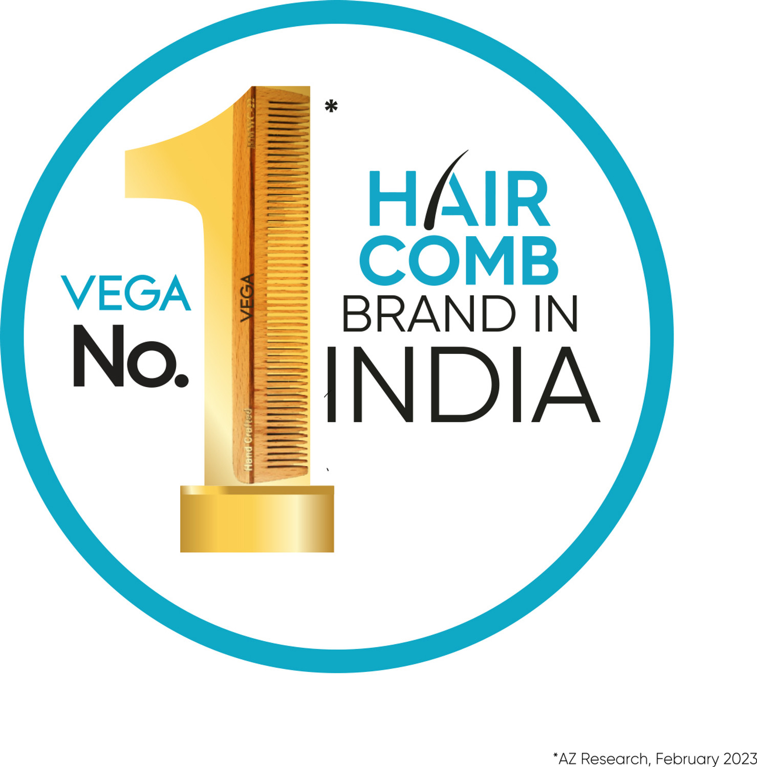 Image of VEGA Handcrafted Shampoo Comb Made Cellulose Acetate (HMBC-202)