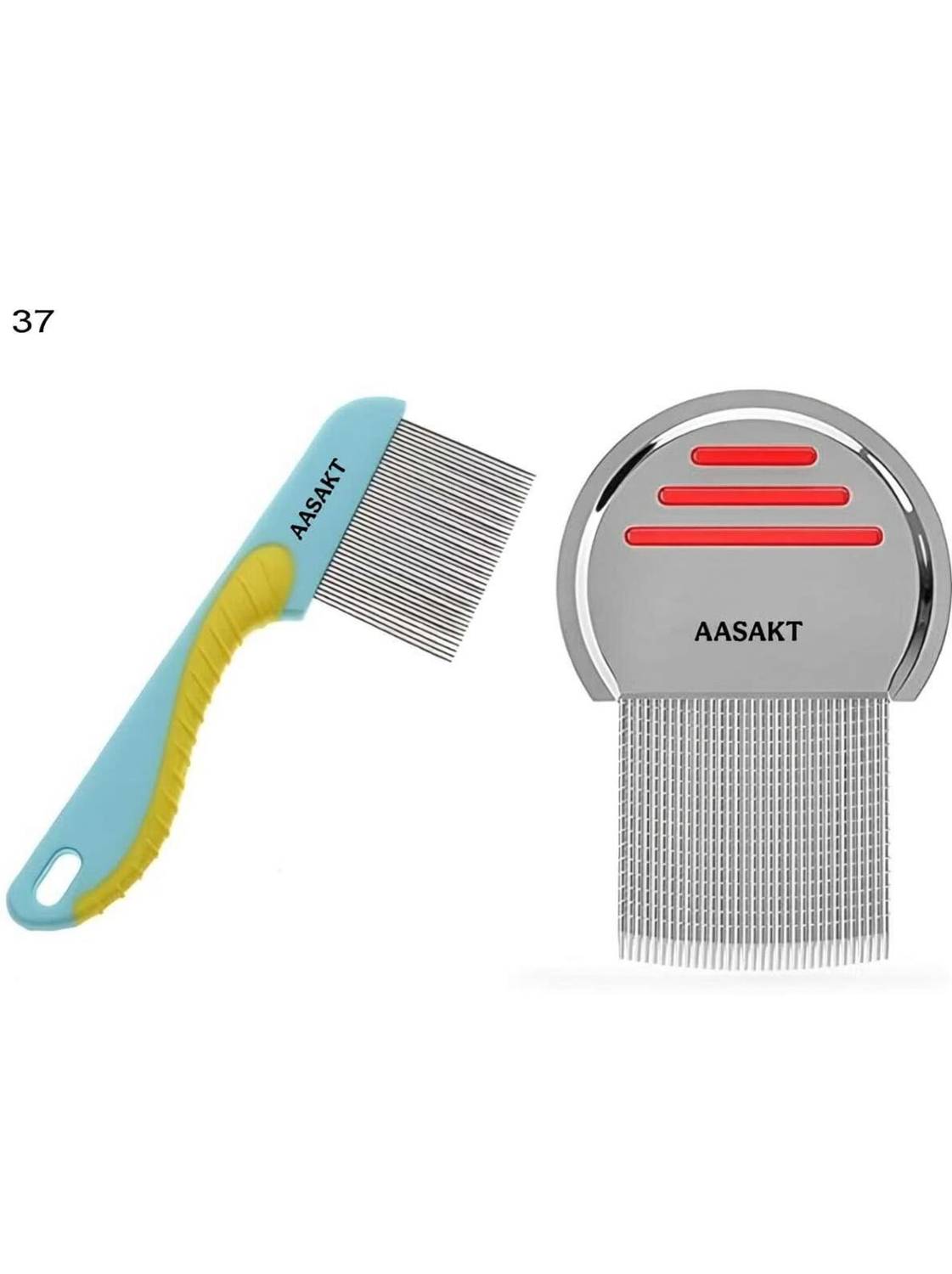 AASAKT Long Handle Stainless Steel Lice Comb – Efficient Egg & Nit Remover