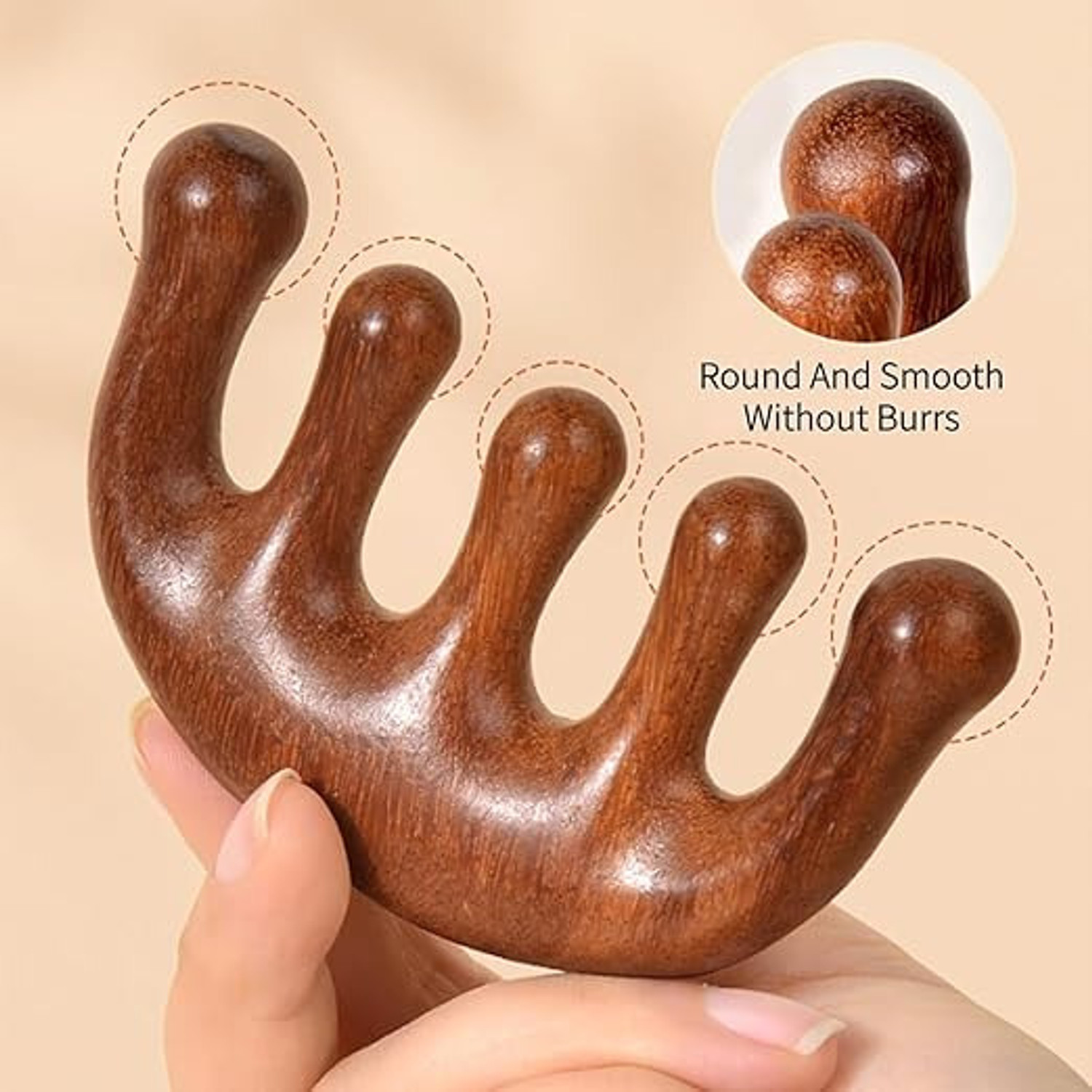 Image of GOSK Enterprise Wood Scalp Massager Comb For Hair Growth Hair Accessories Hair Care Comb