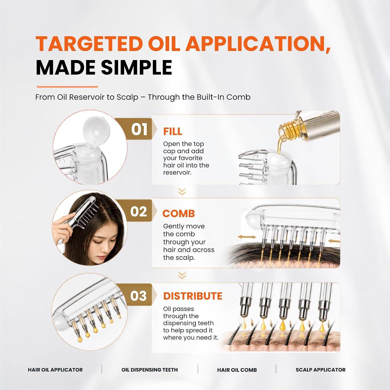 nityaveer Hair Oil Applicator Comb - Image 3