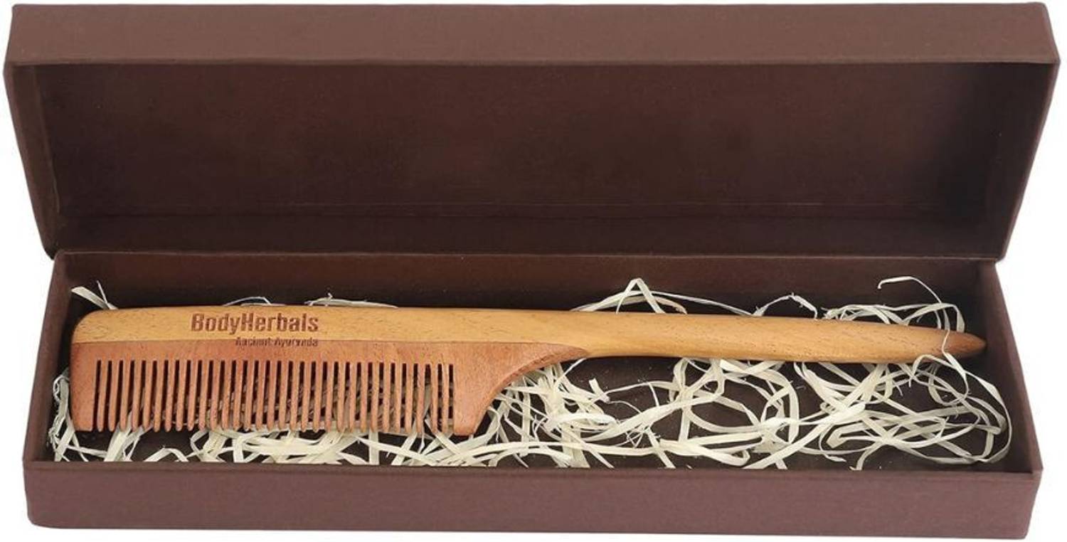 BodyHerbals Dressing Comb, Tail Comb Handle, 100% Neem Wood, Hand made