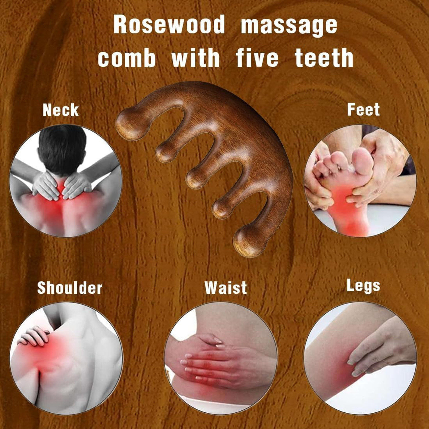 Image of GOSK Enterprise Wood Scalp Massager Comb For Hair Growth Hair Accessories Hair Care Comb