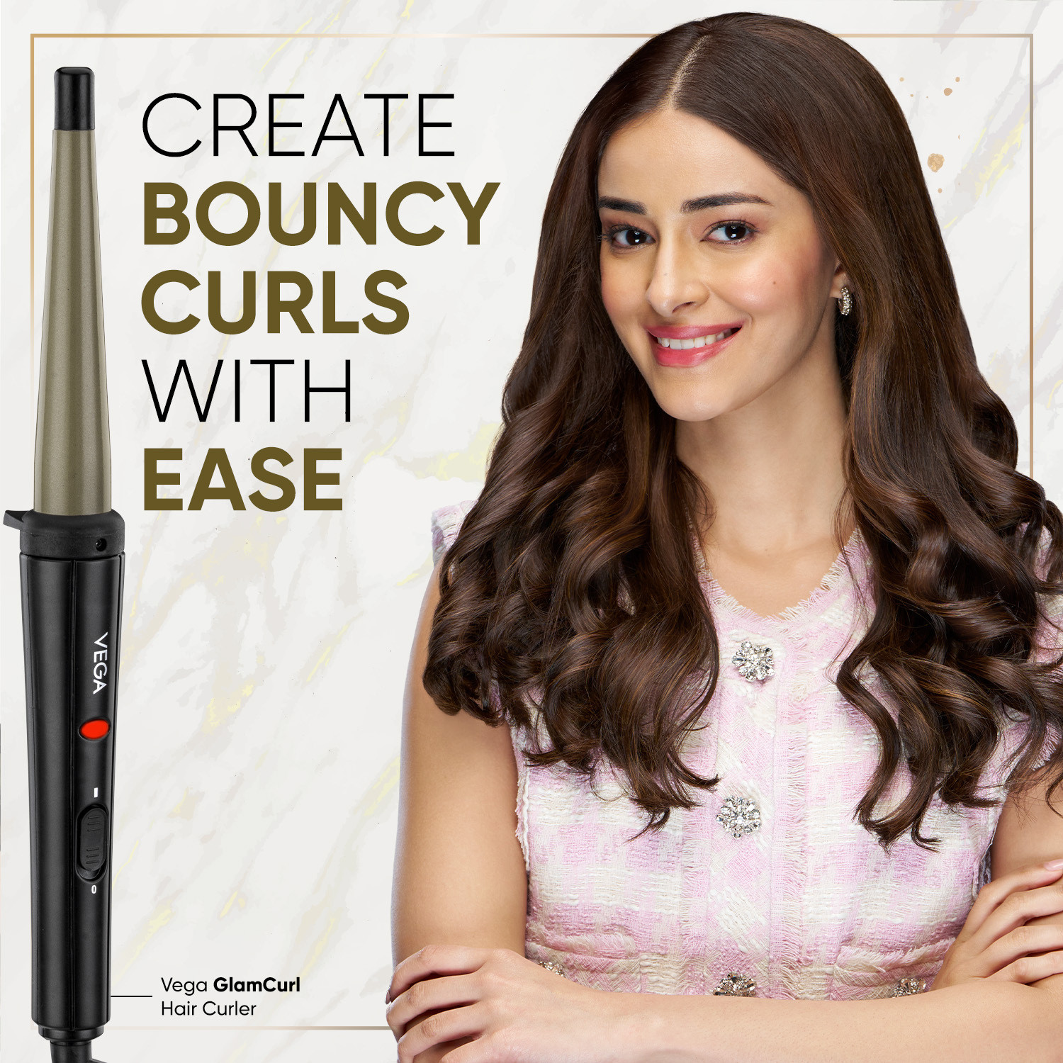 Image of VEGA VHCH-10, GlamCurl for Women with 13mm-25mm Barrel, 200C Temperature, Hair Curler
