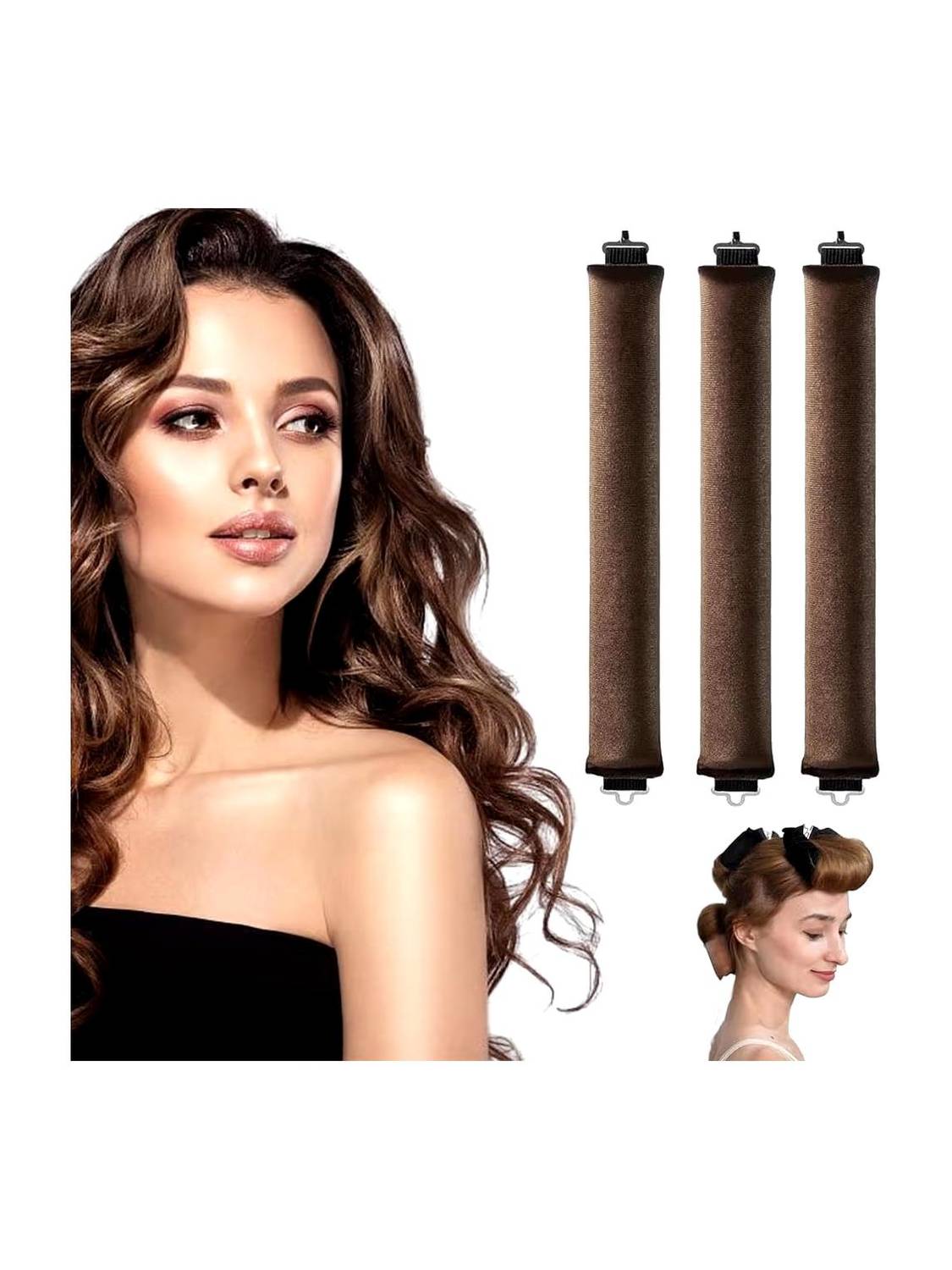 afifa Heatless Hair Curler, Flexible Curling Rod with Hook Hair Curler
