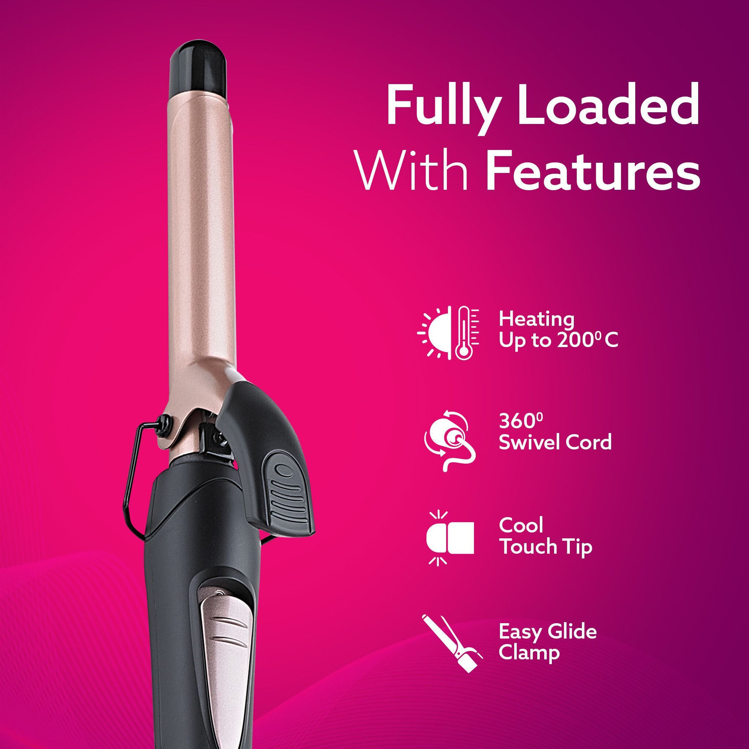 Image of AGARO Hair Curler with 19mm Barrel Hair Curler