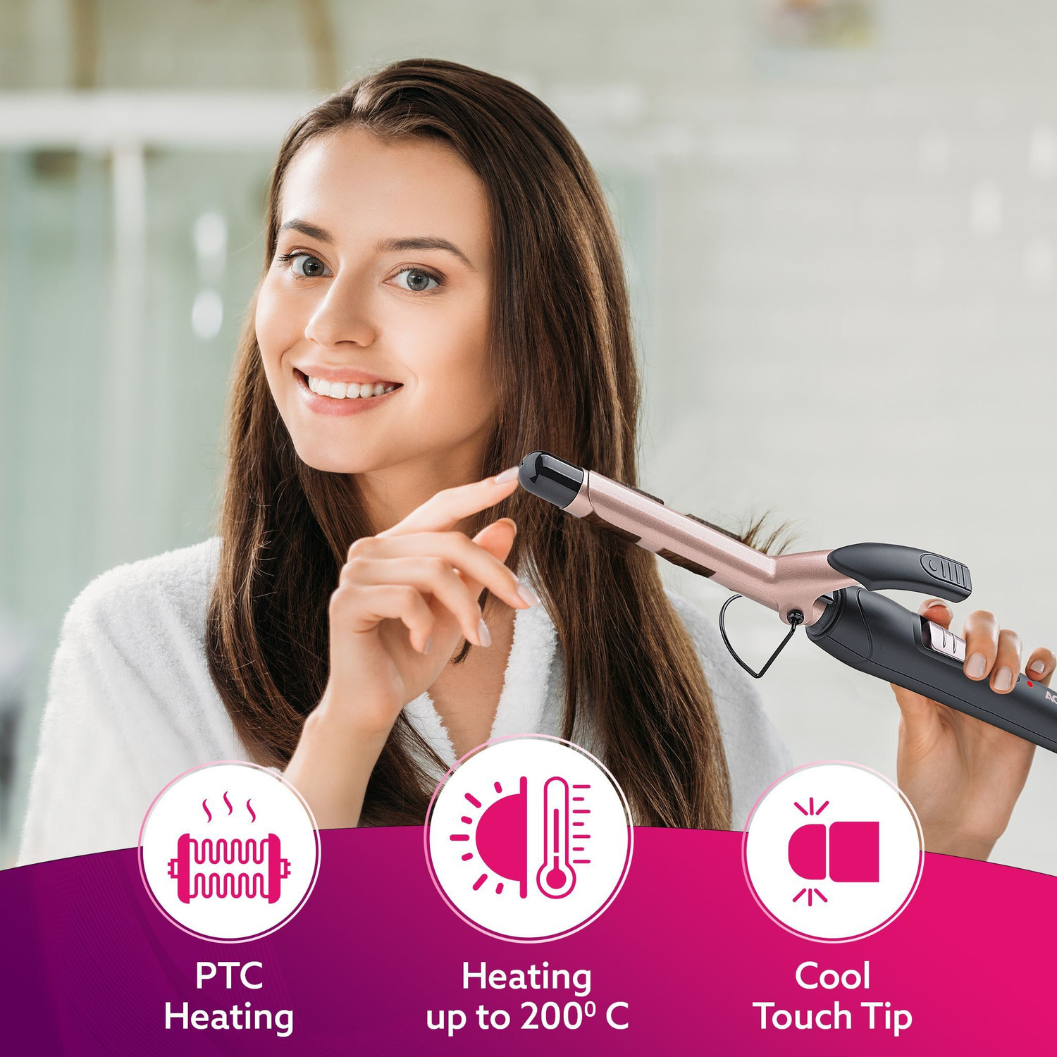 Image of AGARO Hair Curler with 19mm Barrel Hair Curler
