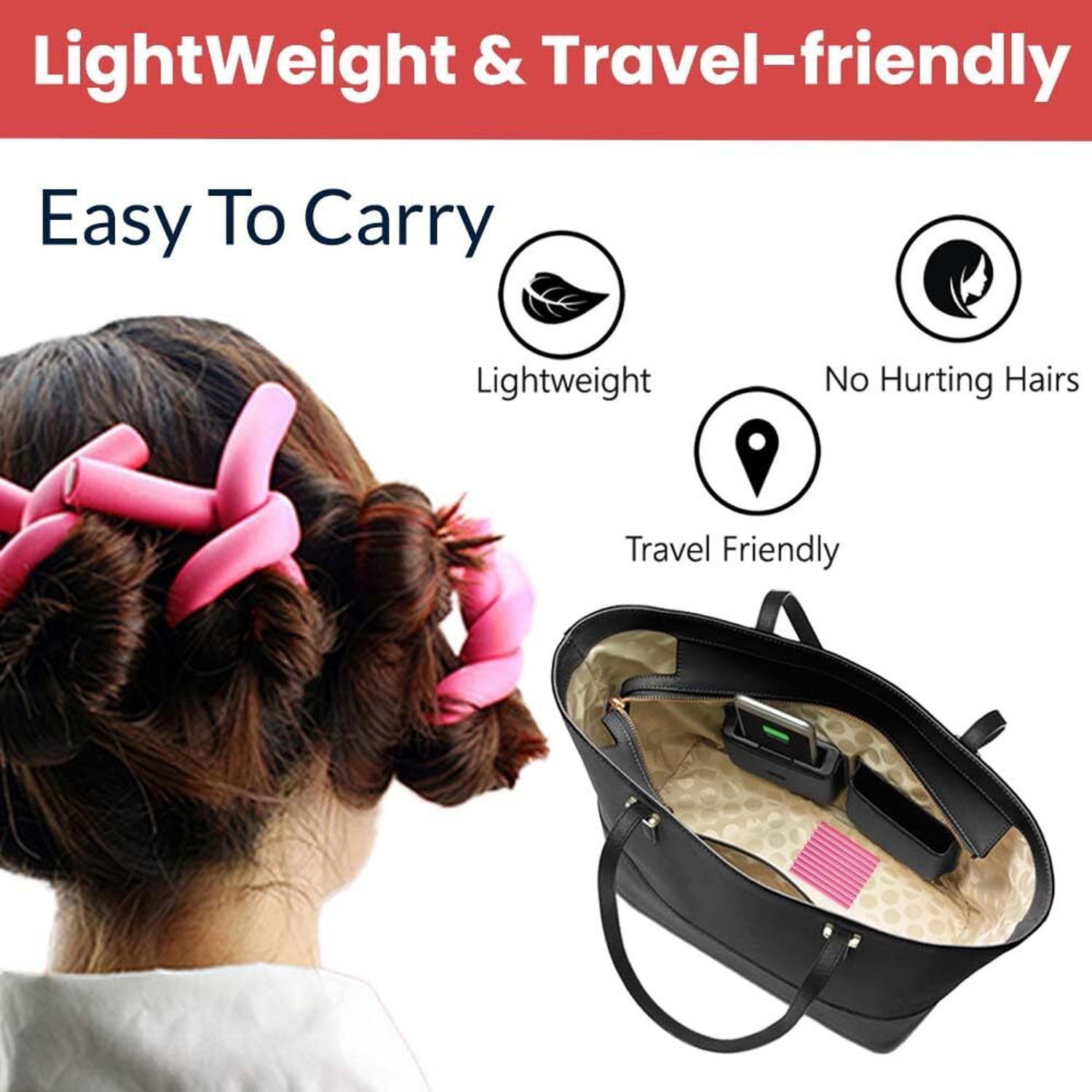 Image of Shopfleet Pack Of 10 Hair Foam Roller Set Flexible Rods Easy To Use Hair Care & Styling Hair Curler