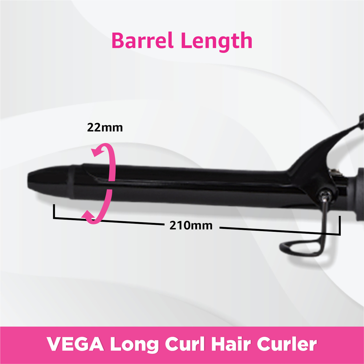 Image of VEGA Smooth Curl With Adjustable Temperature & Ceramic Coated Plates VHCH-03 Electric Hair Curler