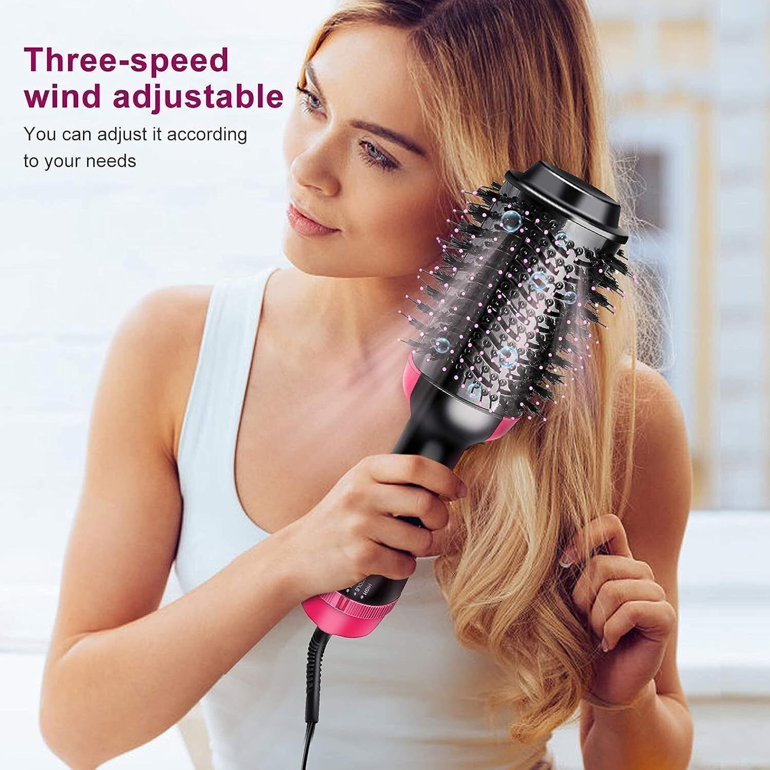 Image of RANGOKI One Step Hair Dryer Hot Air Brush Blow Dryer Hair Dryer (1000 W, Black) Hair Dryer