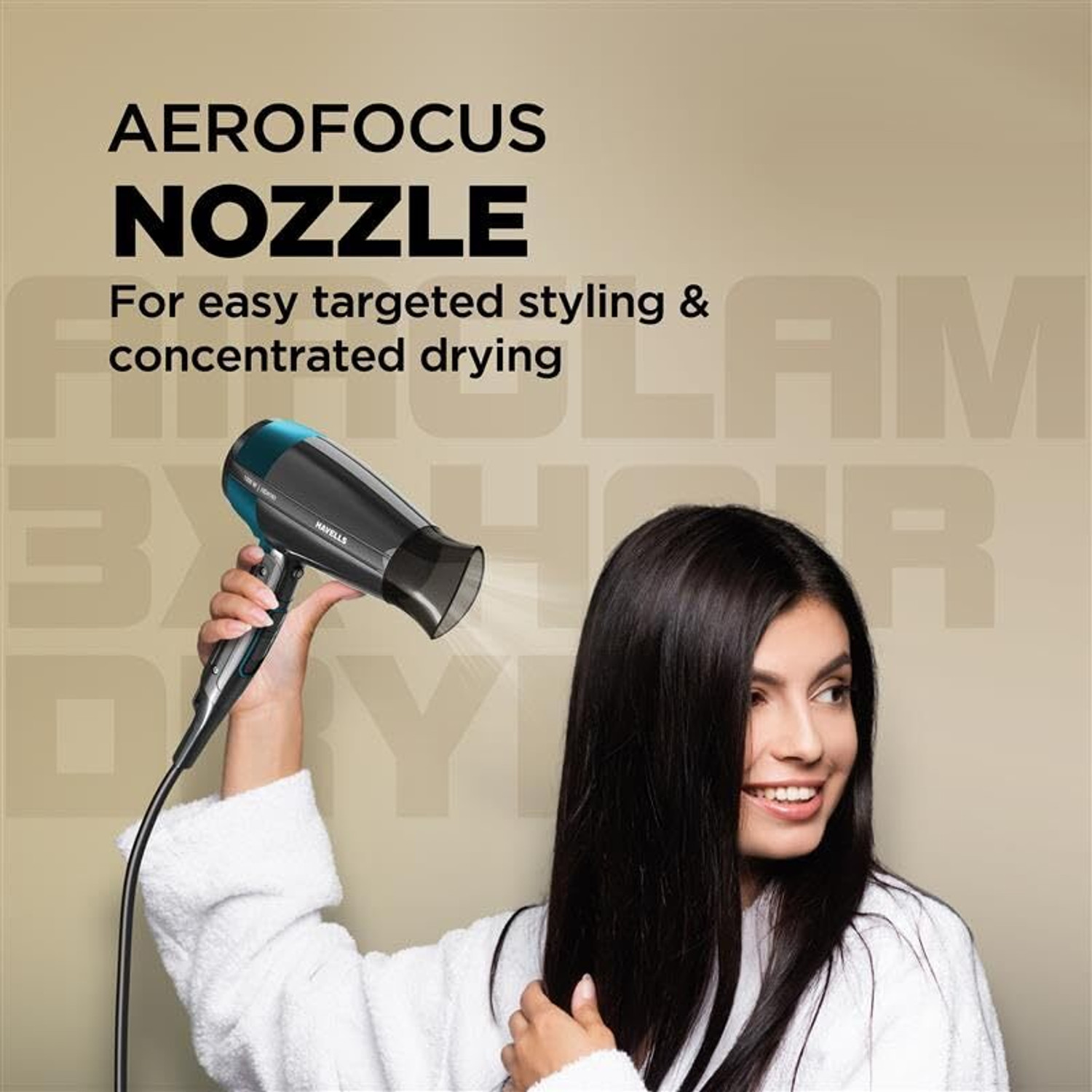 Image of HAVELLS HD4161 without comb Styling Hair Dryer | Hypersonic Motor | Hair Dryer