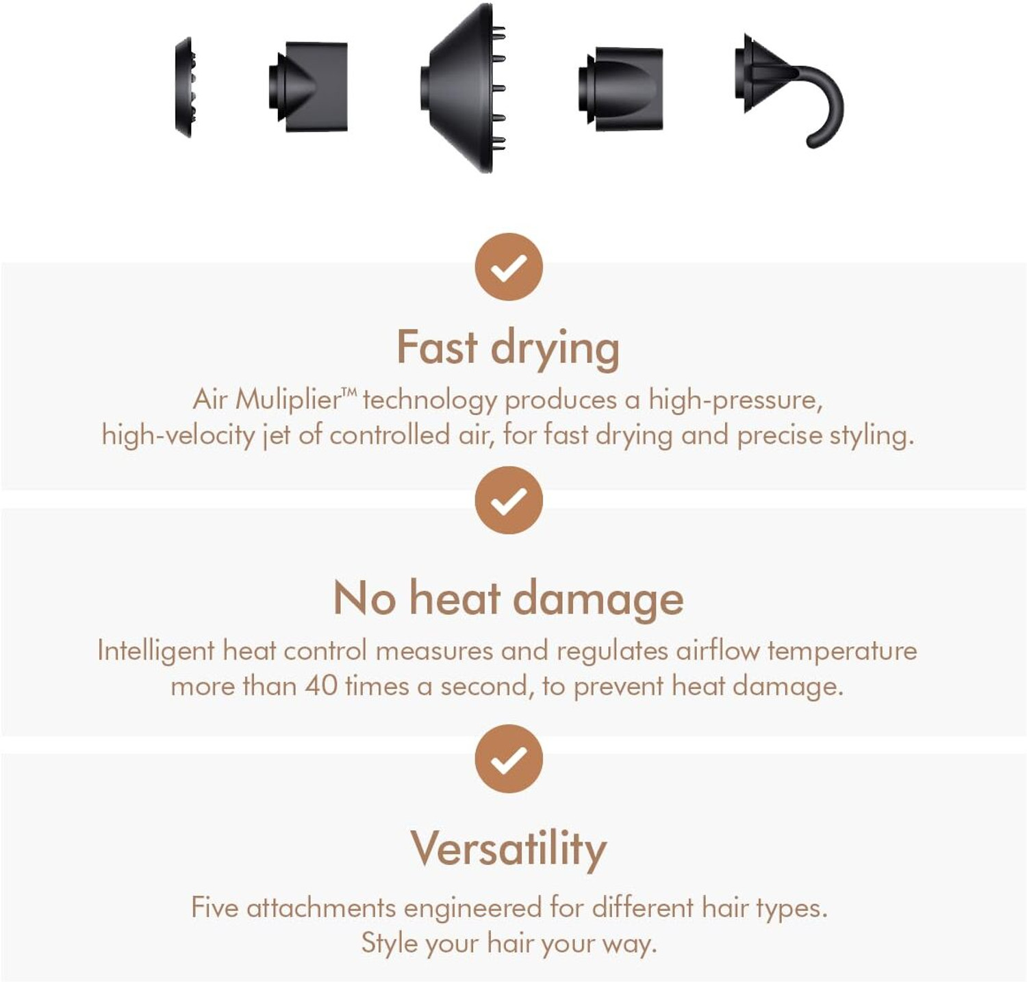 Image of Dyson Supersonic Hair Dryer Fast Drying No Heat Damage Hair Dryer