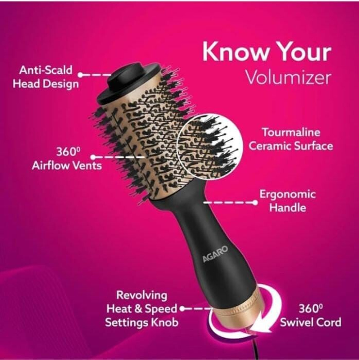 Image of AGARO HAIR DRYER AND VOLIMIZER Hair Dryer