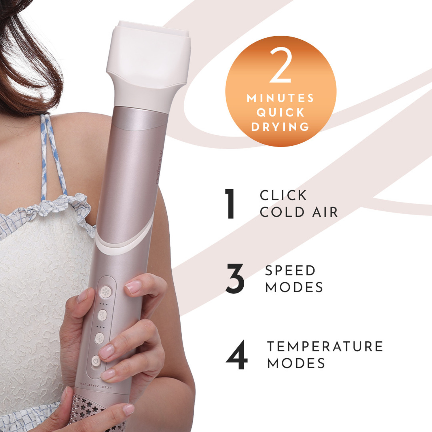 Image of Winston Flexy 8-in-1 Professional Hot Air Styler & Hair Dryer Brush Hair Dryer