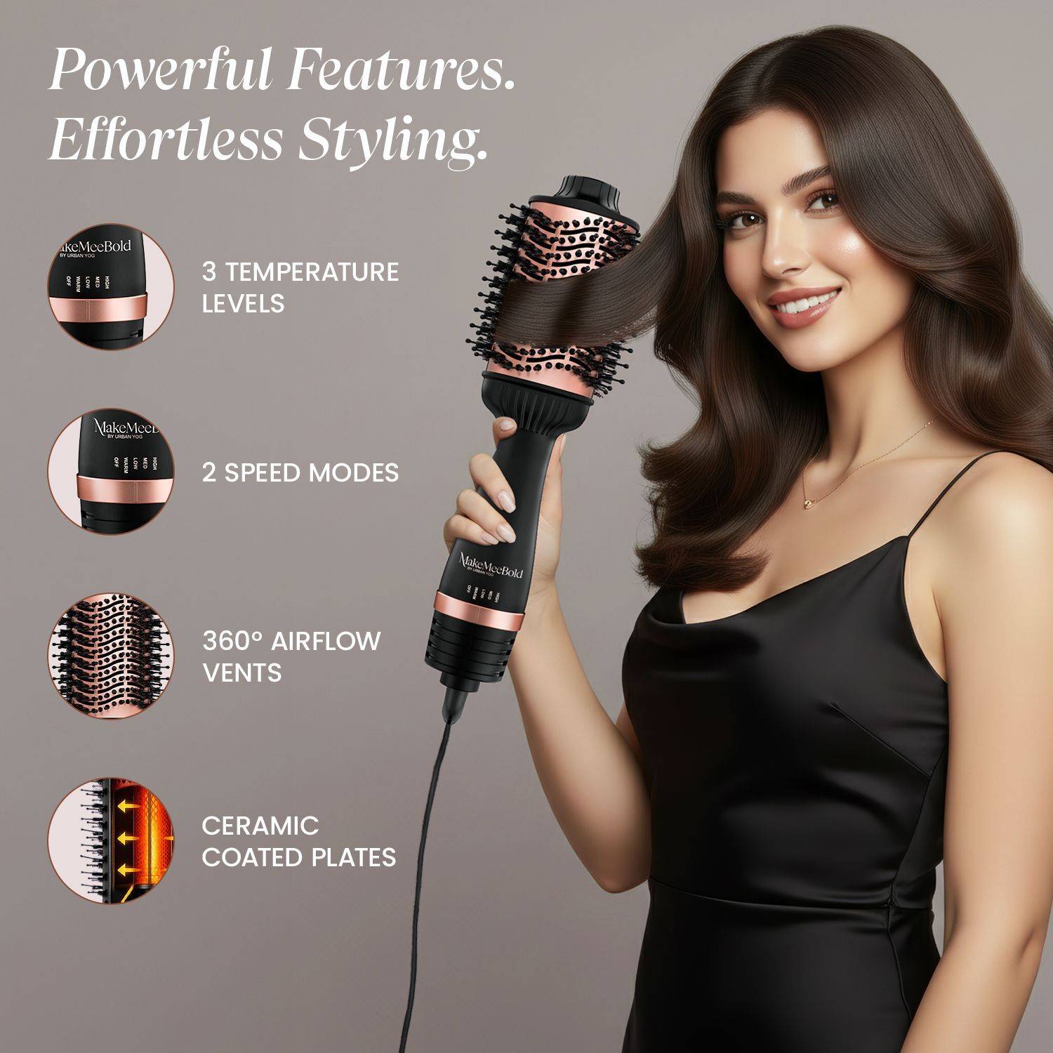 URBANYOG MakeMeeBold Hot Air Brush for Women - Image 3