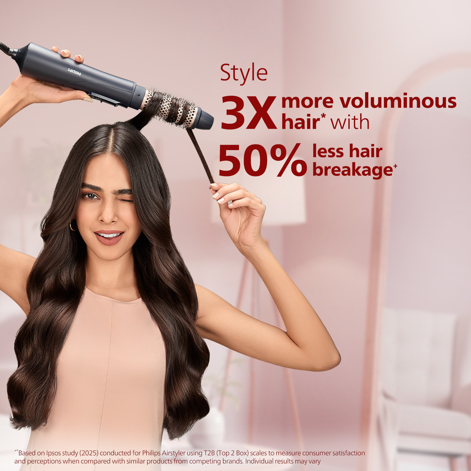 Image of PHILIPS BHA531 /10 | 2-in-1 Airstyler, 3X Volume, 50% Less Hair Breakage Hair Dryer