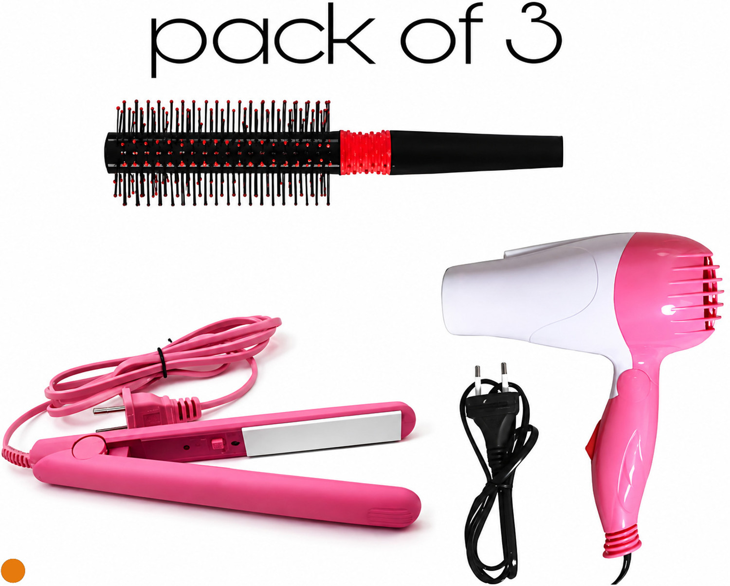 Image of Mastadi Compact Hair Dryer and Straightener | Straightener | round comb Hair Dryer