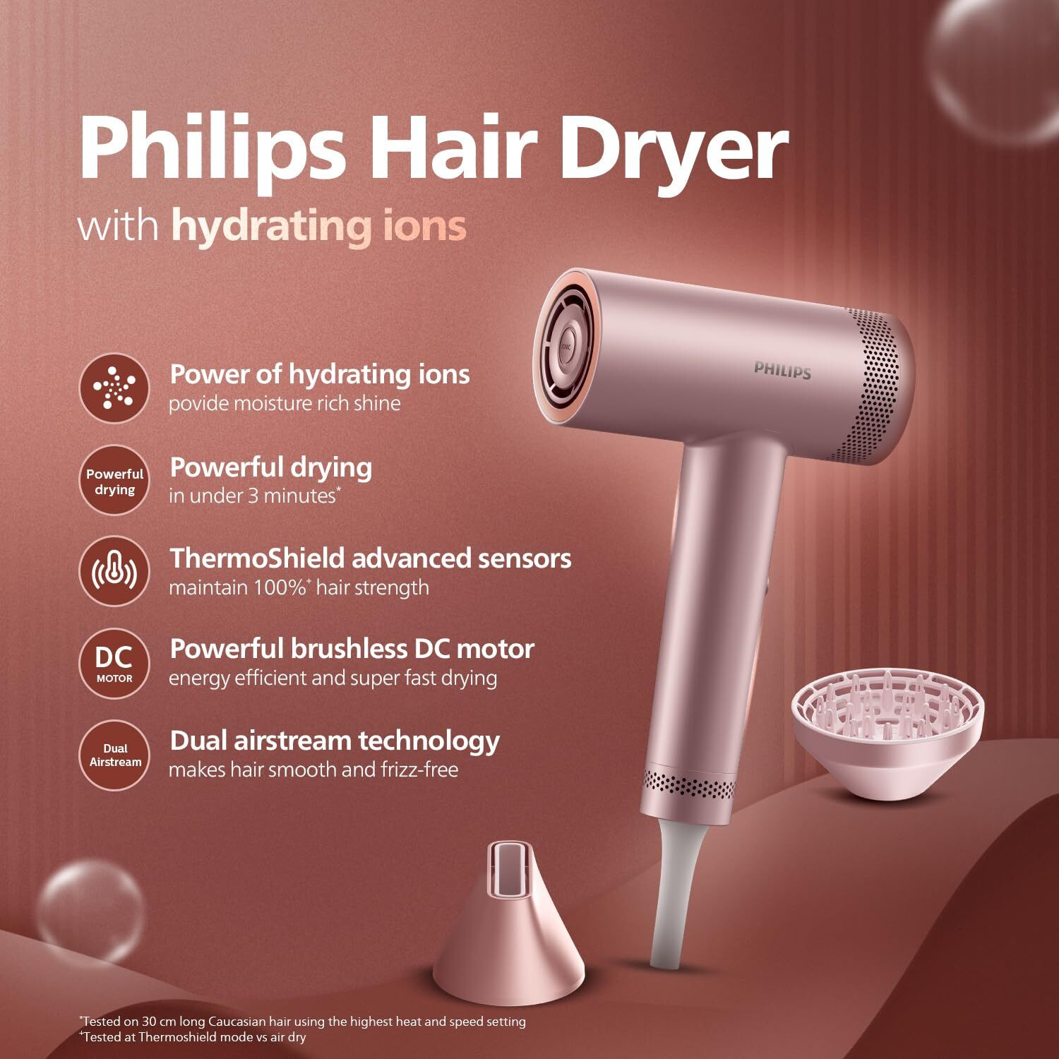 Image of PHILIPS BHD837 /10 Hair Dryer