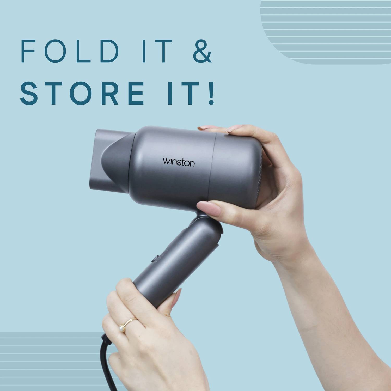 Winston Foldable Hair Dryer for Women and Men - Image 5