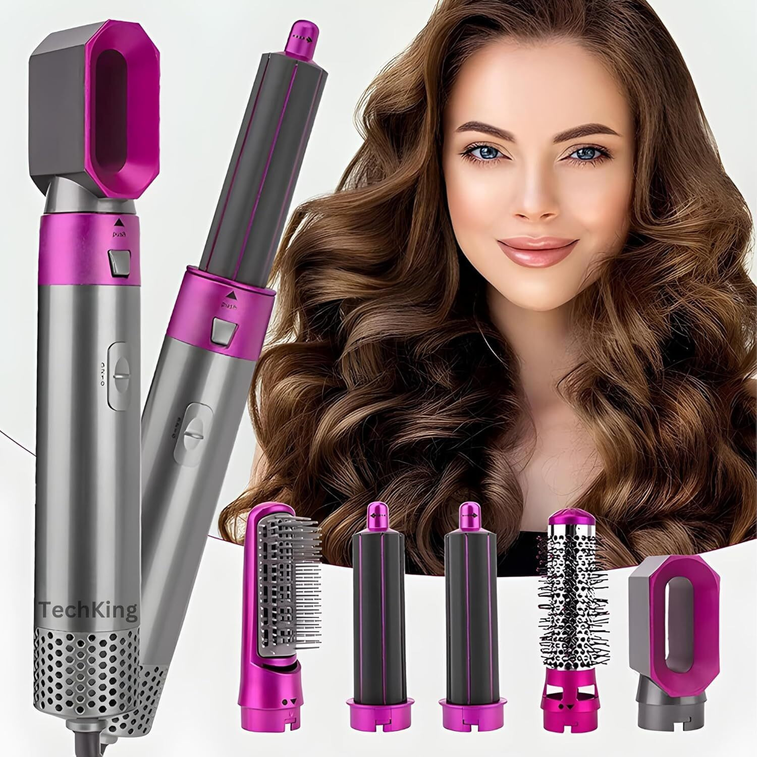 Image of AARADHYA SELLS 5 in 1 Style Hair Dryer Hot Air Brush Dryer for Woman Hair Dryer Hair Dryer