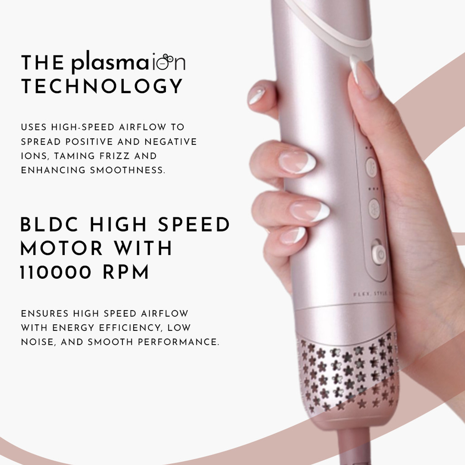 Image of Winston Flexy 8-in-1 Professional Hot Air Styler & Hair Dryer Brush Hair Dryer
