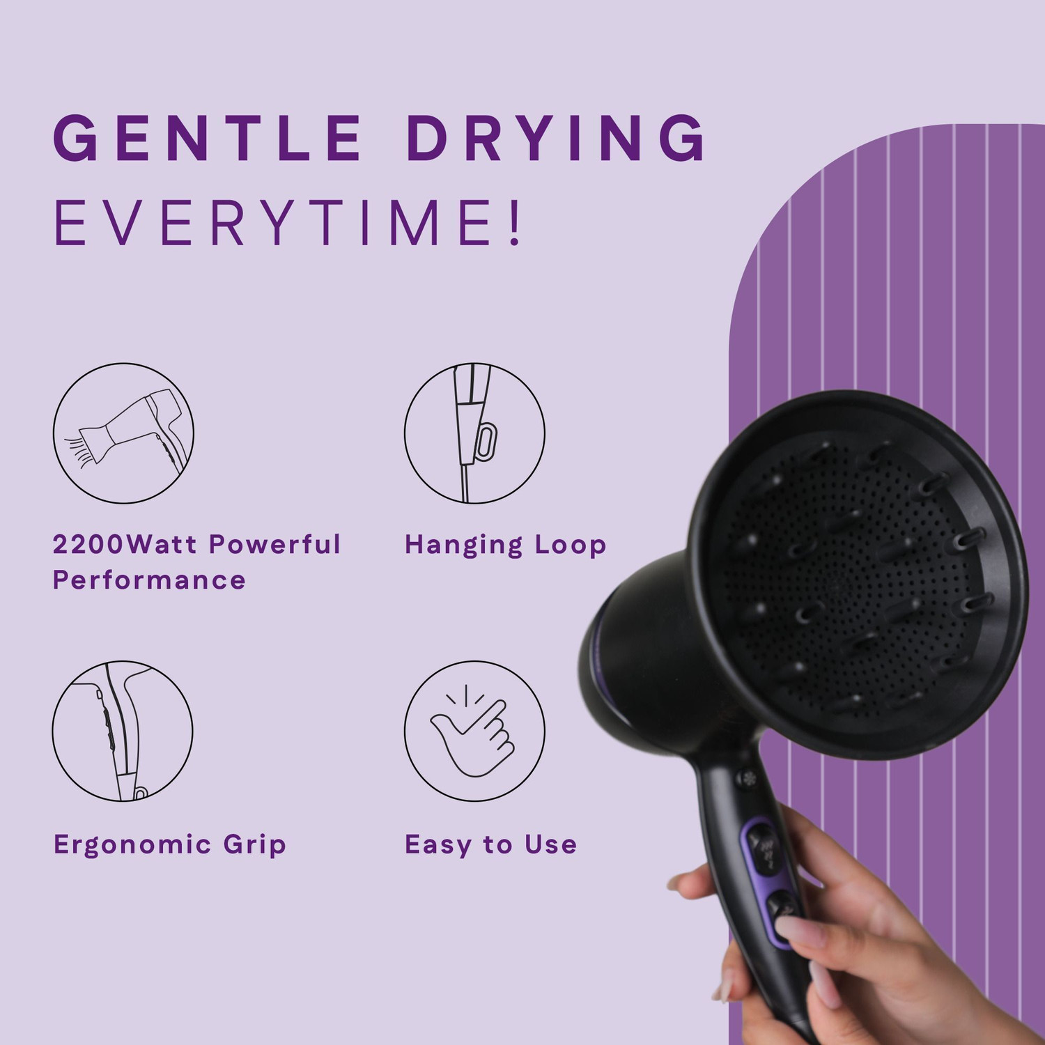 Image of Winston 2200 Watts Turbo Hair Dryer for Women and Men Hair Dryer