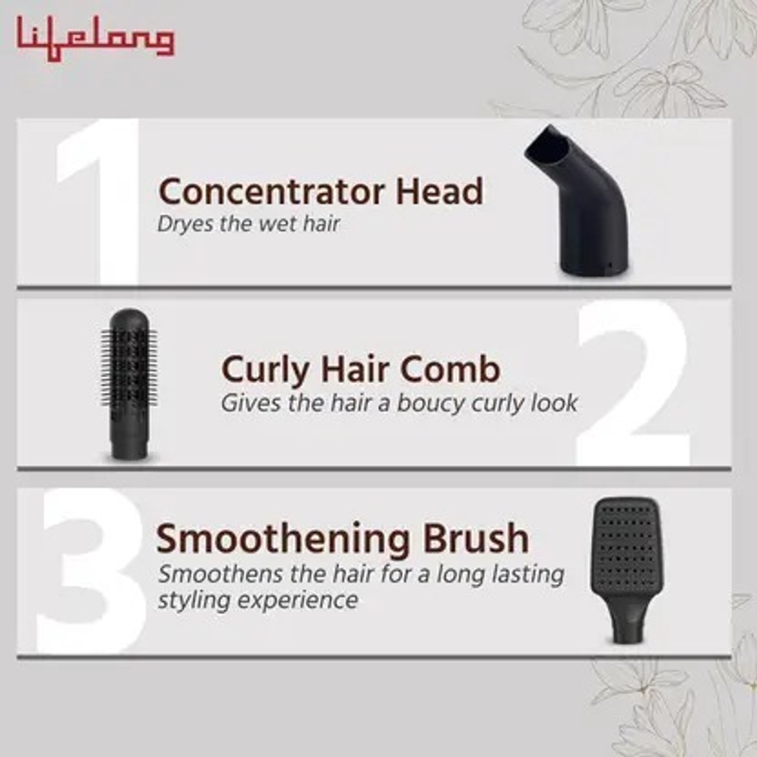 Image of Lifelong Hair Dryer | LLPCW102 Compact Styling Dryer Hair Dryer
