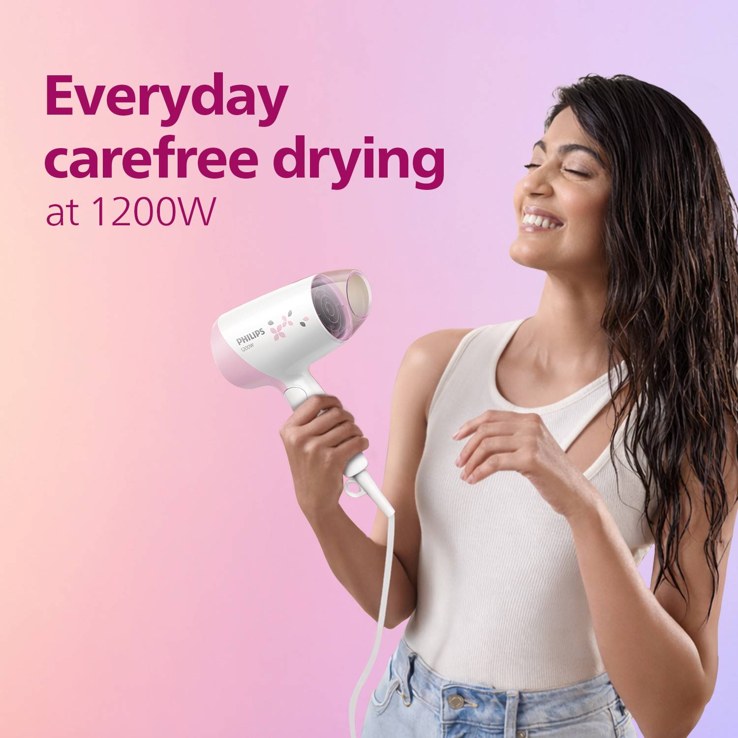 PHILIPS HP8120/00 1200W Hair Dryer White - Image 4