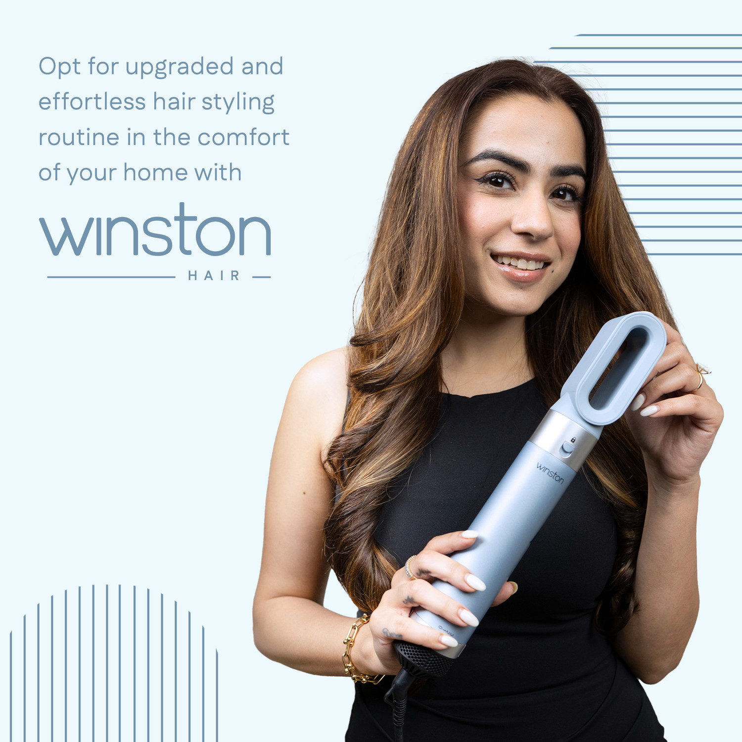 Image of Winston 6 in 1 Hair Styling Blow Brush For Women Hair Dryer