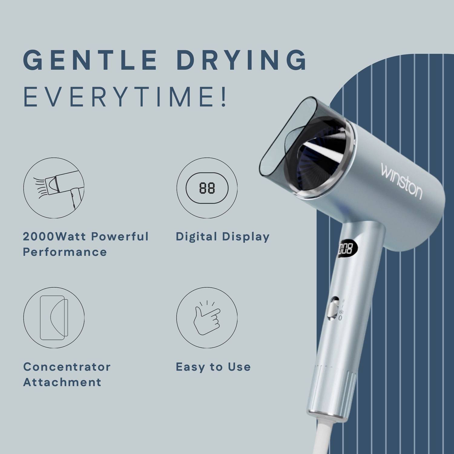 Winston Digital Hair Dryer - Image 3