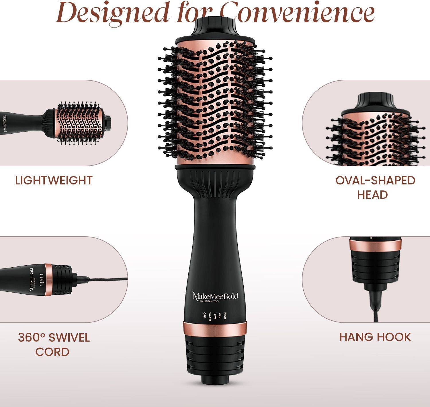 URBANYOG MakeMeeBold Hot Air Brush for Women - Image 5