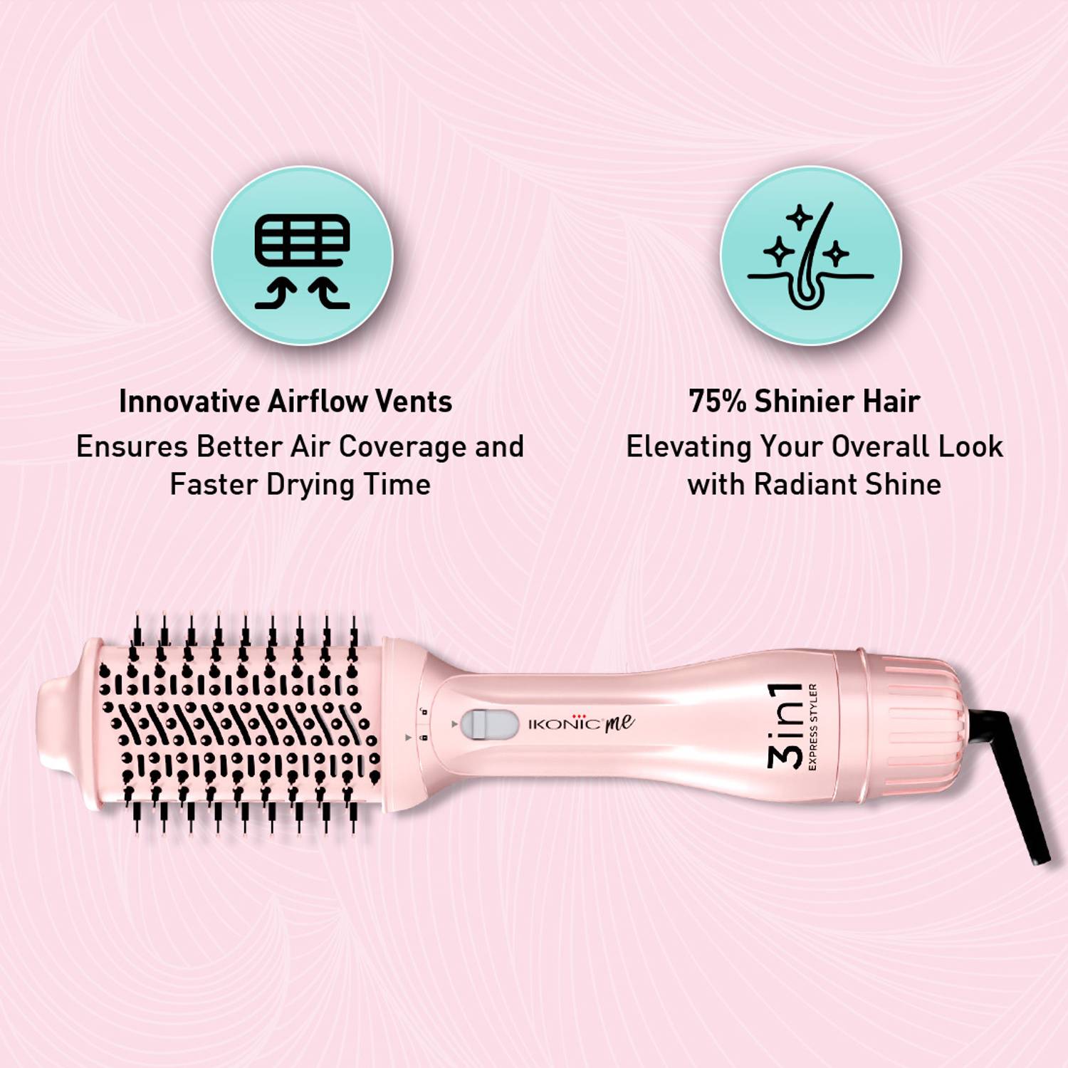 IKONIC ME 3 in 1 Hair Dryer Pink - Image 5