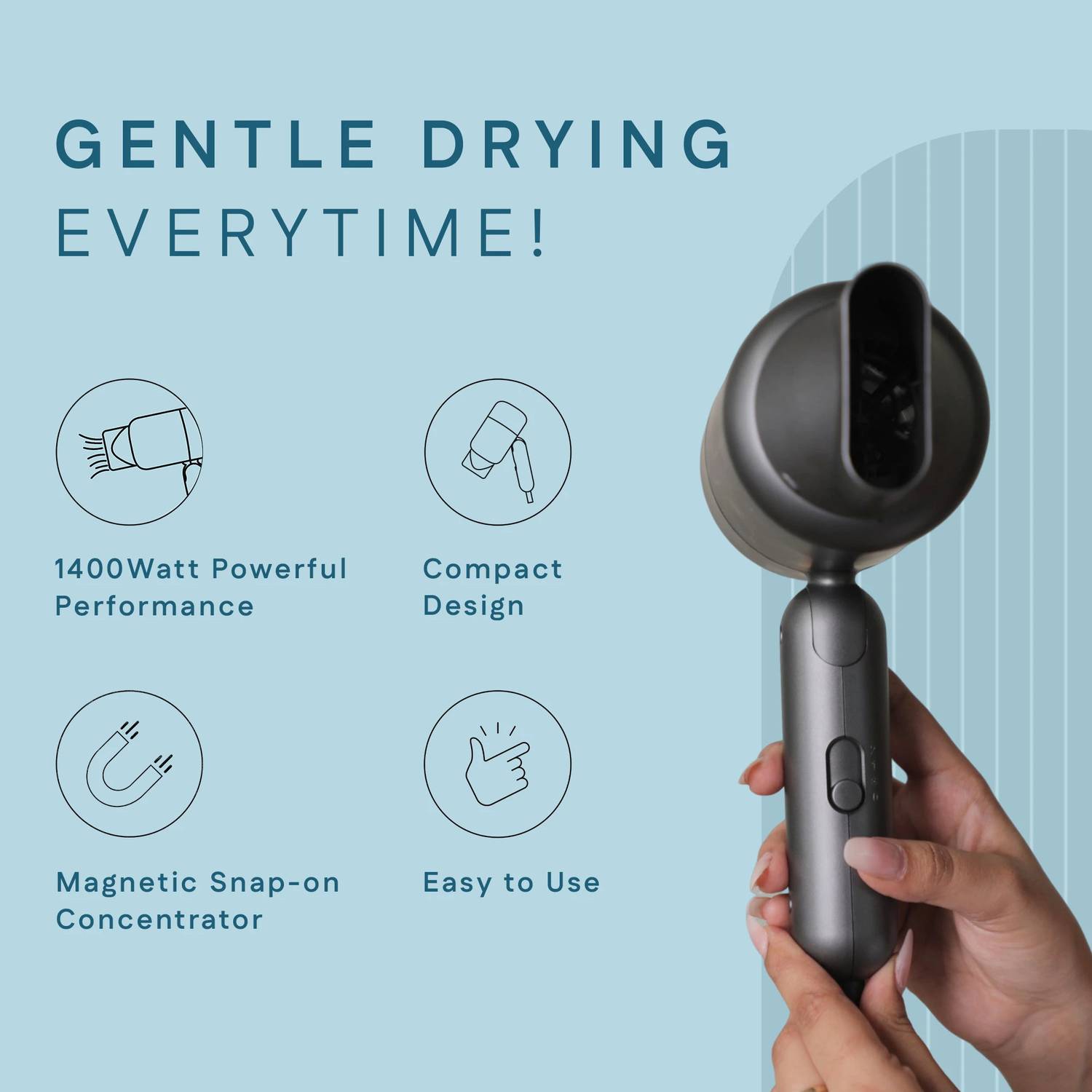 Winston Foldable Hair Dryer for Women and Men - Image 3