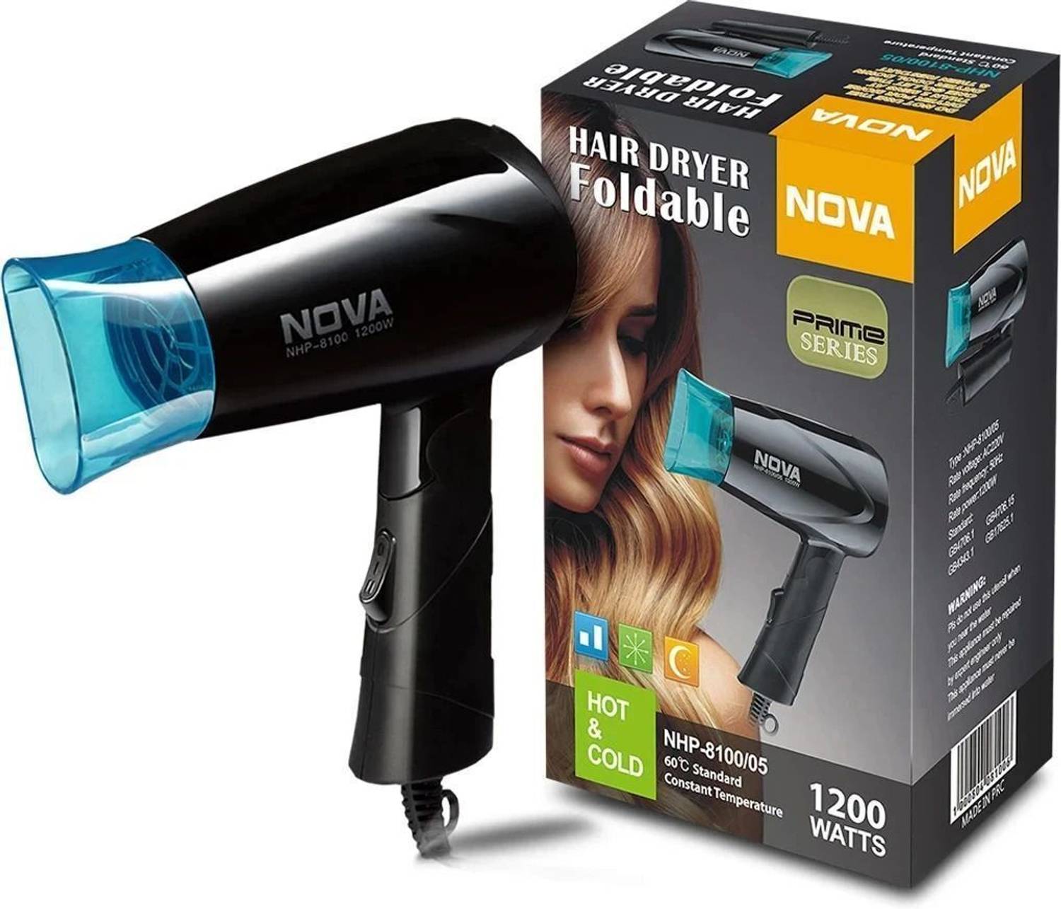 NOVA NHP 8100/05 Black Hair Dryer