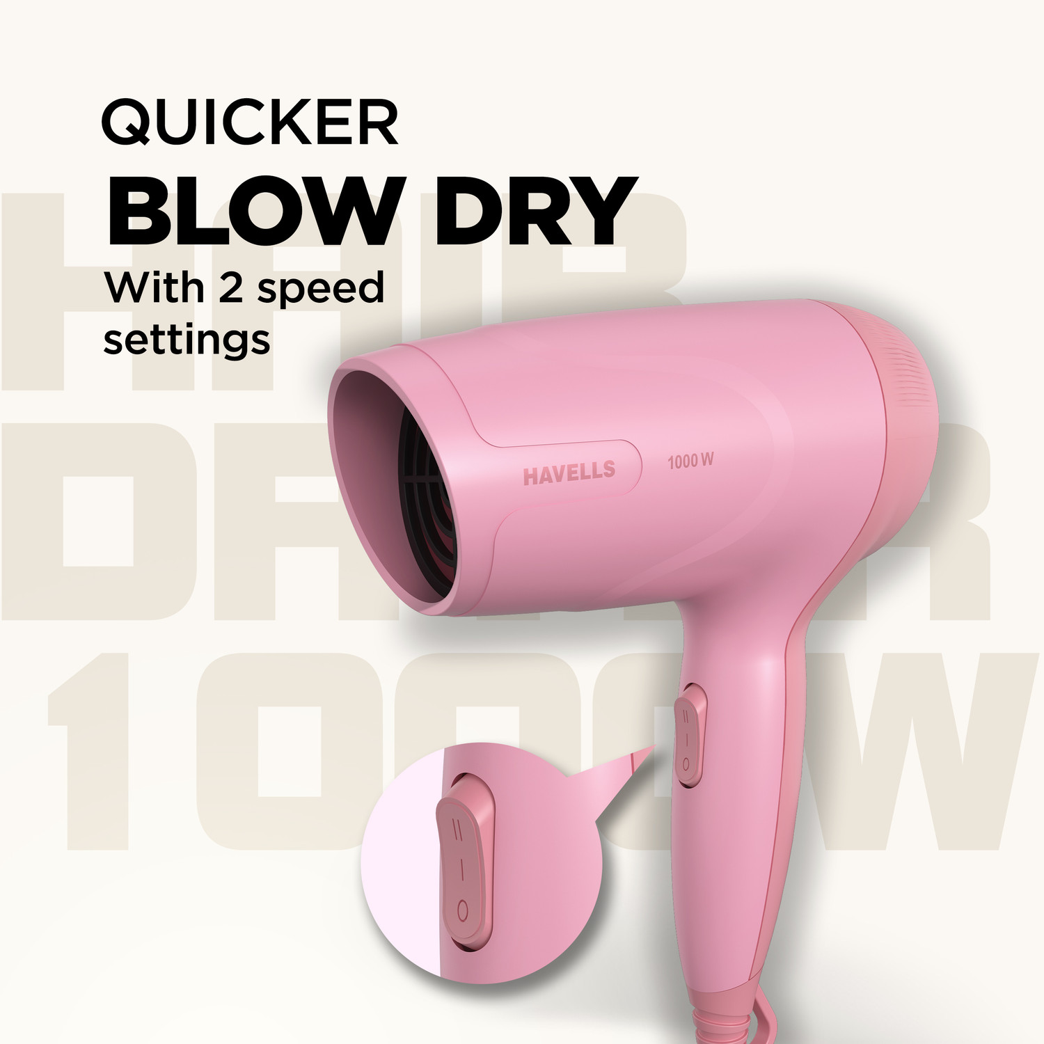 Image of HAVELLS GHPDDABPPK00 Hair Dryer