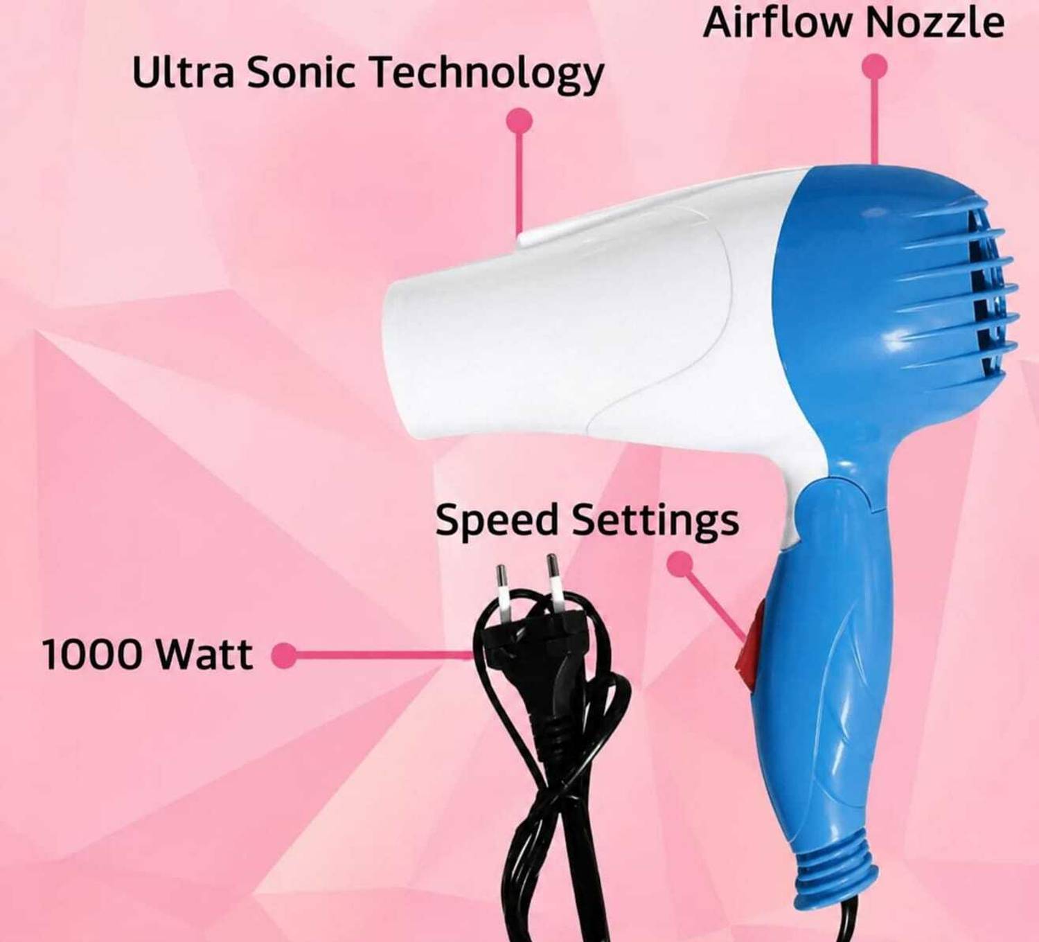 VVP 1000W Foldable Hair Dryer - Image 2